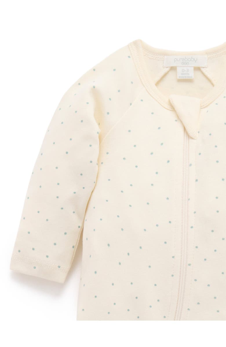 Purebaby 2 Pack Basics Printed Zip Footie Boys, Alternate, color, Savanna Friends Print