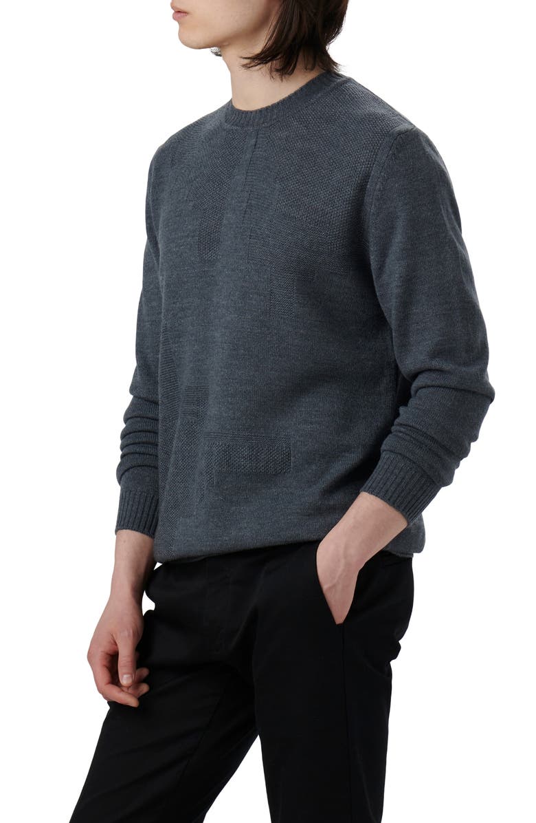 Bugatchi Merino Wool Blend Crewneck Sweater, Alternate, color,
