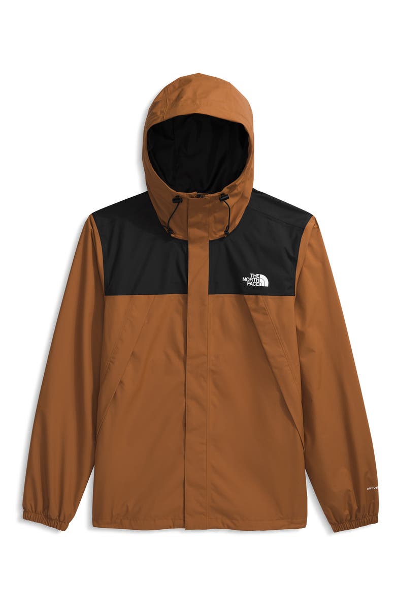 The North Face Antora Waterproof Jacket, Alternate, color, Burnt Umber/ Tnf Black