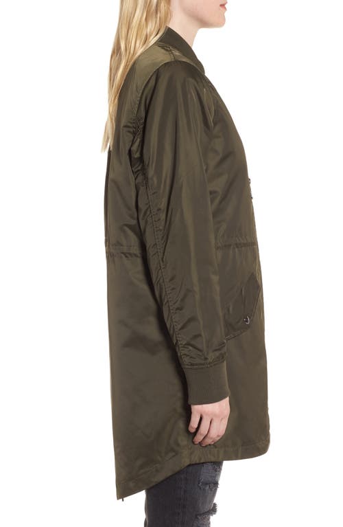 SAM EDELMAN SAM EDELMAN TWO-IN-ONE LONGLINE BOMBER JACKET