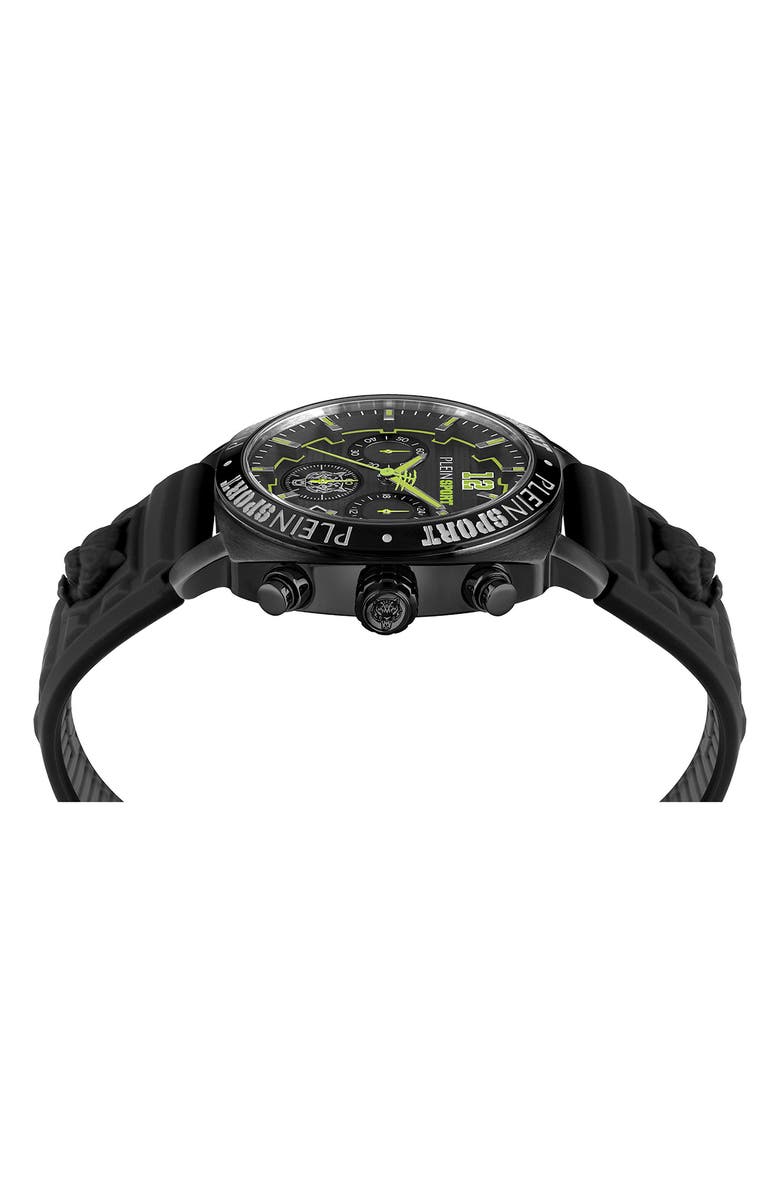 PLEIN SPORT Wildcat Silicone Strap Watch, 40mm, Alternate, color, Black