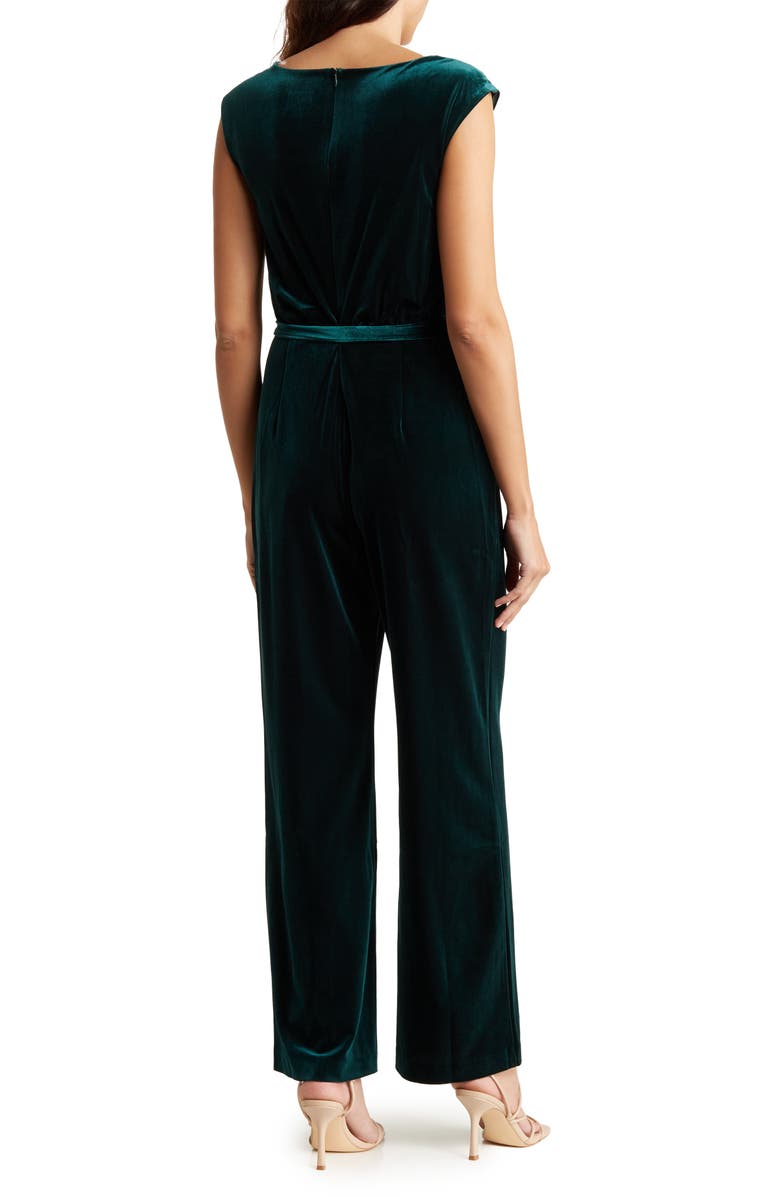 Vince Camuto Cowl Neck Velvet Jumpsuit, Alternate, color, 