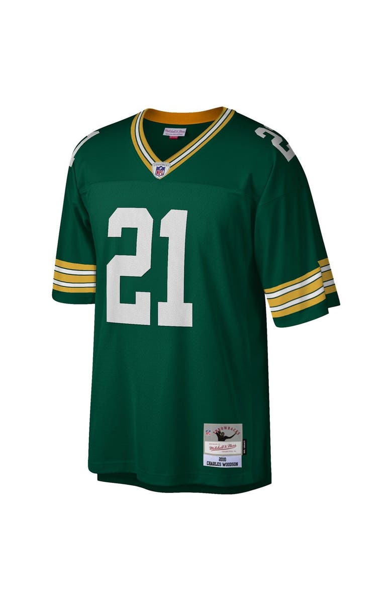 Mitchell & Ness Men's Mitchell & Ness Charles Woodson Green Green Bay Packers Legacy Replica Jersey, Alternate, color, Green