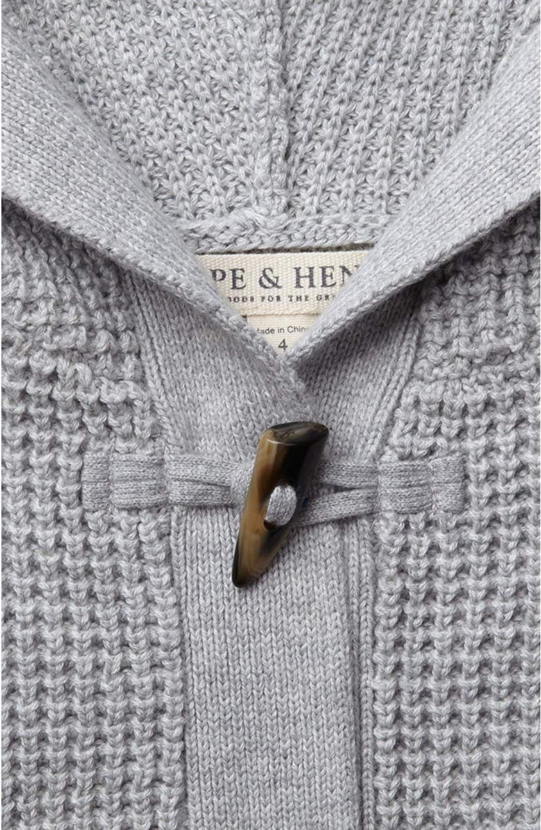 Hope & Henry Baby Boys' Waffle Stitch Hooded Sweater, Infant, Alternate, color, Grey Waffle Hooded