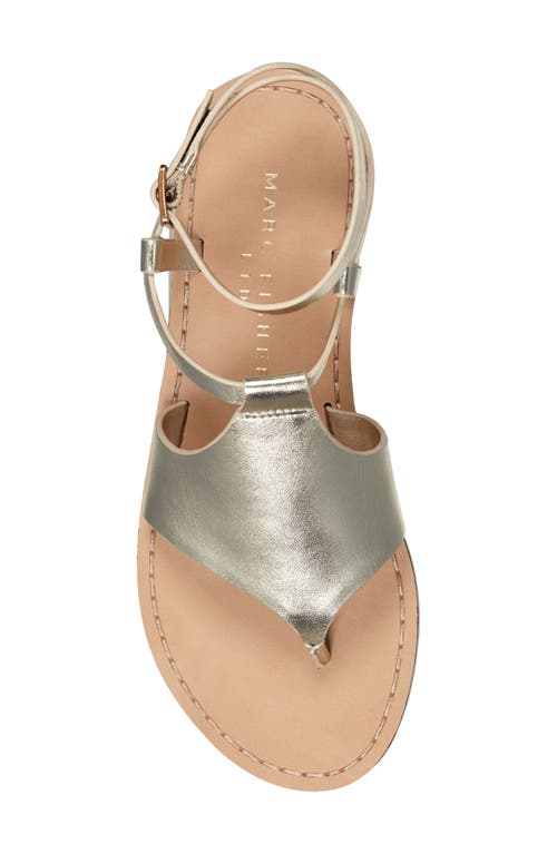 Marc Fisher Ltd Lille Ankle Strap Sandal In Metallic