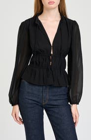 WAYF Elodie Gathered Top