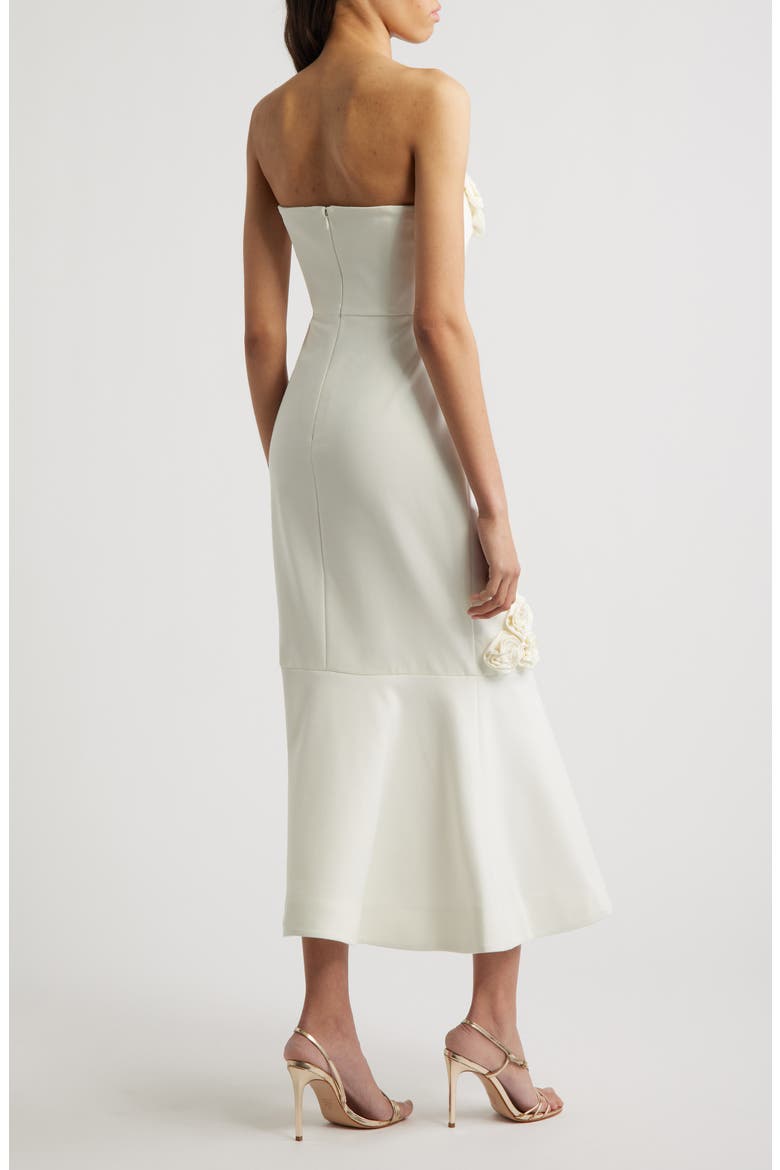 Ilene Strapless Cocktail Dress, Alternate, color, WHITE