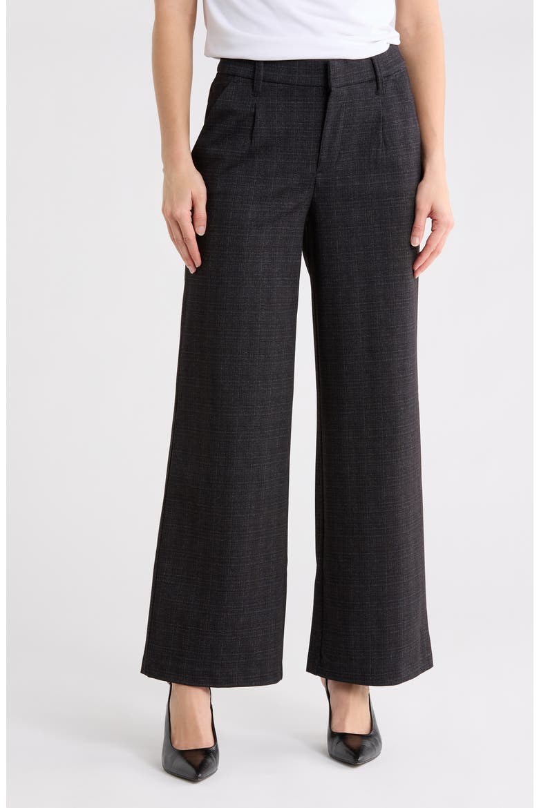 Ab Technology Plaid Skyrise Pants, Main, color, CHARCOAL MULTI