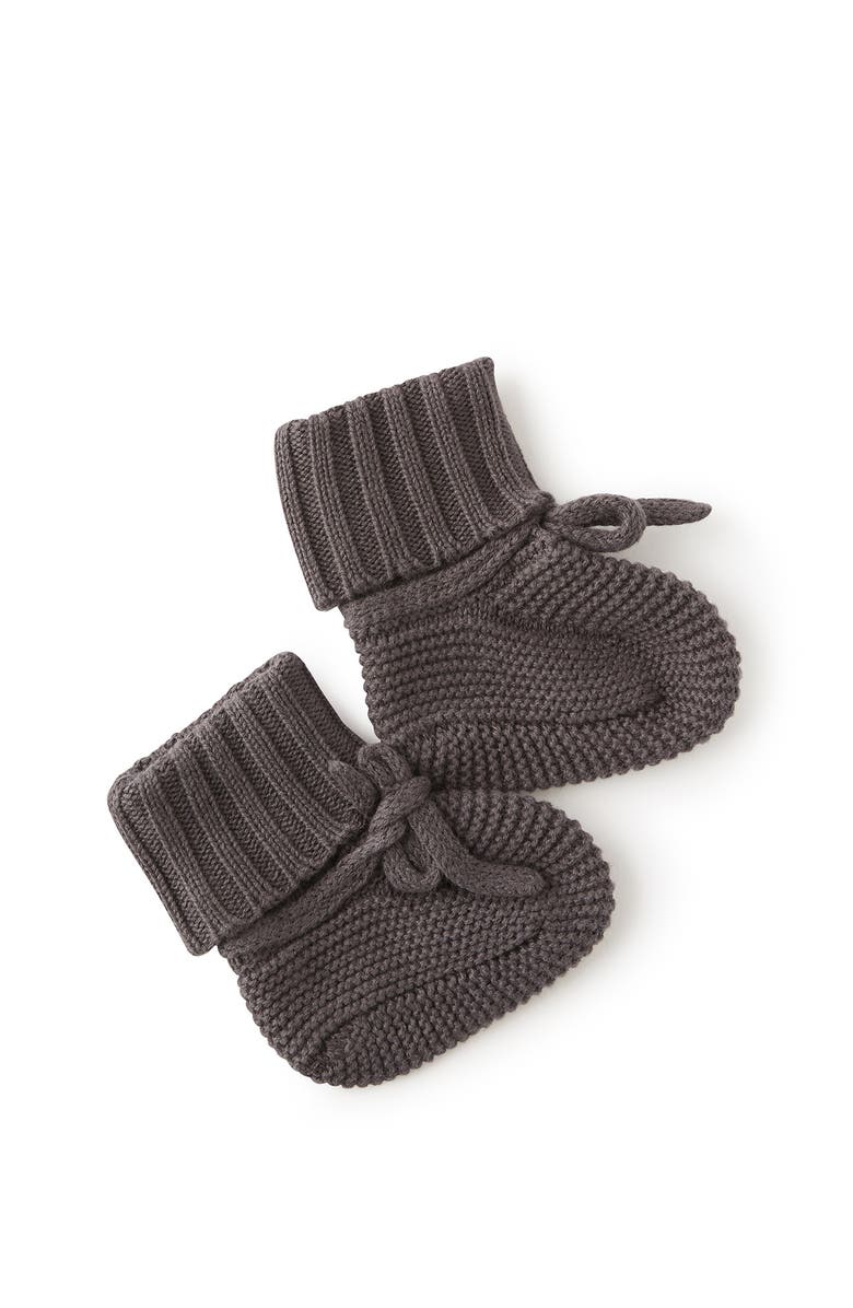 Cotton On Kids Organic Knit Booties, Main, color, Charcoal