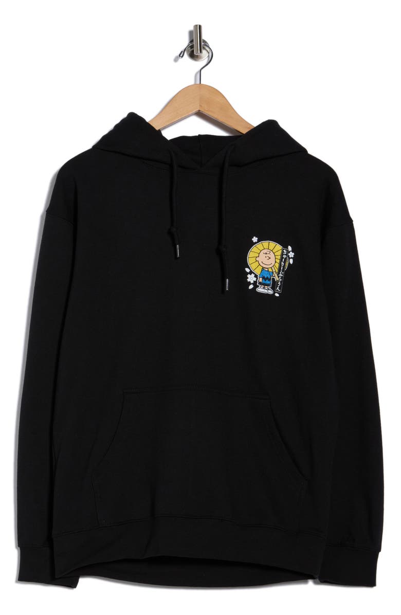 The Forecast Agency Umbrella Chuck Graphic Hoodie, Main, color, Black