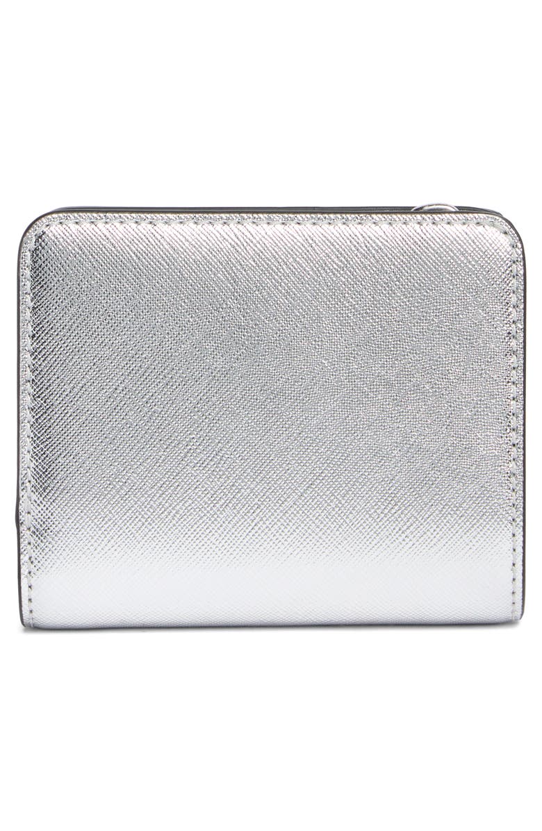 Marc Jacobs Metallic Leather Mini Bifold Wallet, Alternate, color,