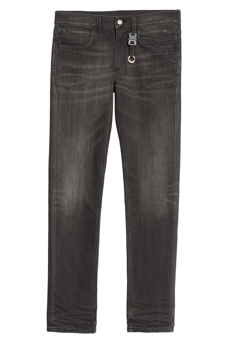 Classic Roller Coaster Buckle Jeans, Alternate, color, BLACK