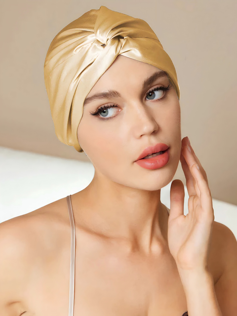 Pure Silk Knot-Front Hair Bonnet