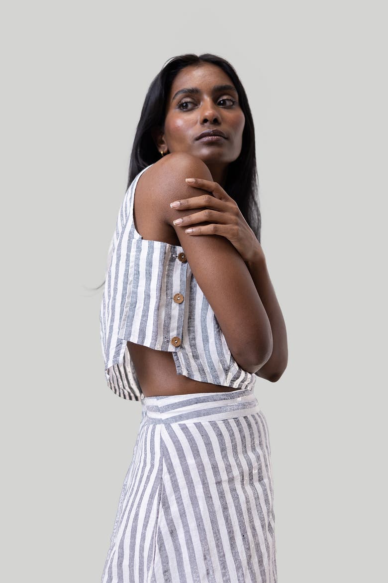 Breezy Linen Summer Set, Alternate, color, Striped Linen