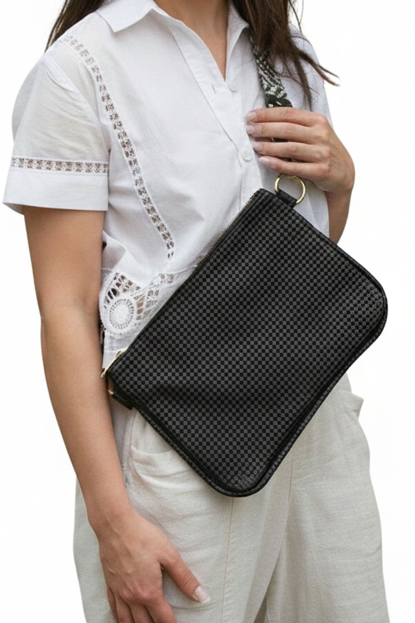 Alice Embossed Leather Crossbody, Alternate, color, Black