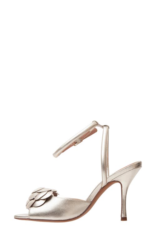 Linea Paolo Heather Ankle Strap Sandal In Light Gold
