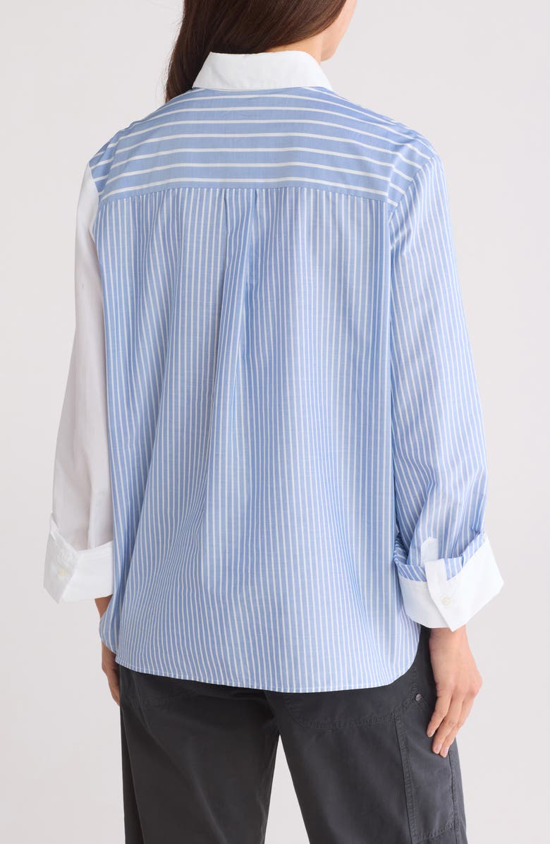 TWP New Morning After Stripe Cotton Button-Up Shirt, Alternate, color,