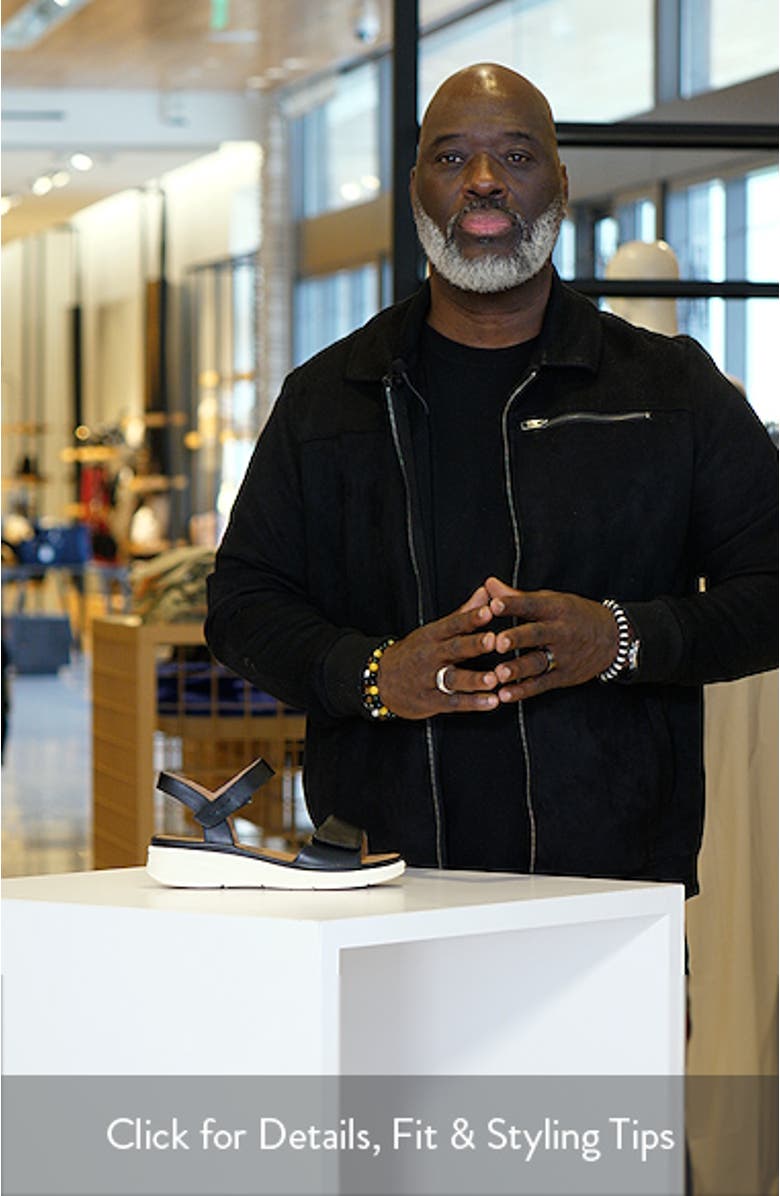 Severan Ankle Strap Platform Wedge Sandal, sales video thumbnail