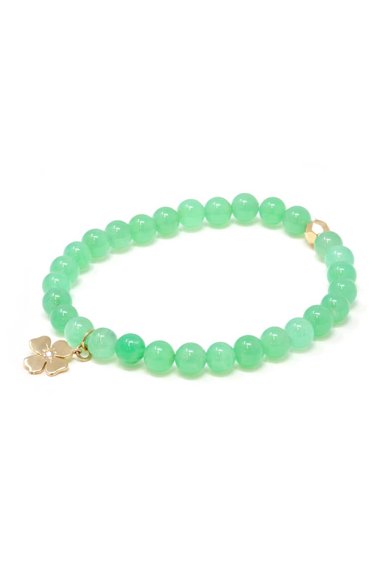 Boheme Charm Stretch Bracelet, Main, color, GREEN