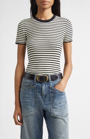 Nili Lotan Hettie Stripe Silk Sweater