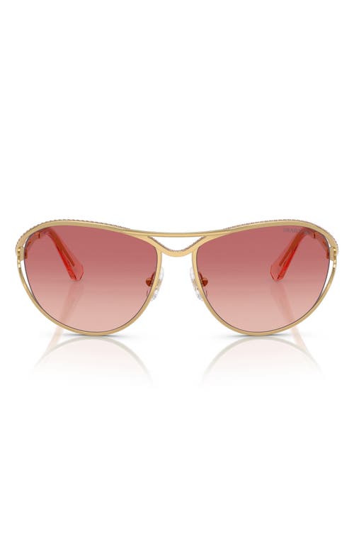 Swarovski 59mm Gradient Pilot Sunglasses In Gold