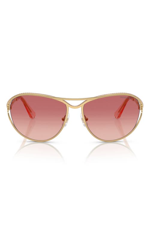 Swarovski 59mm Gradient Pilot Sunglasses in Gold 