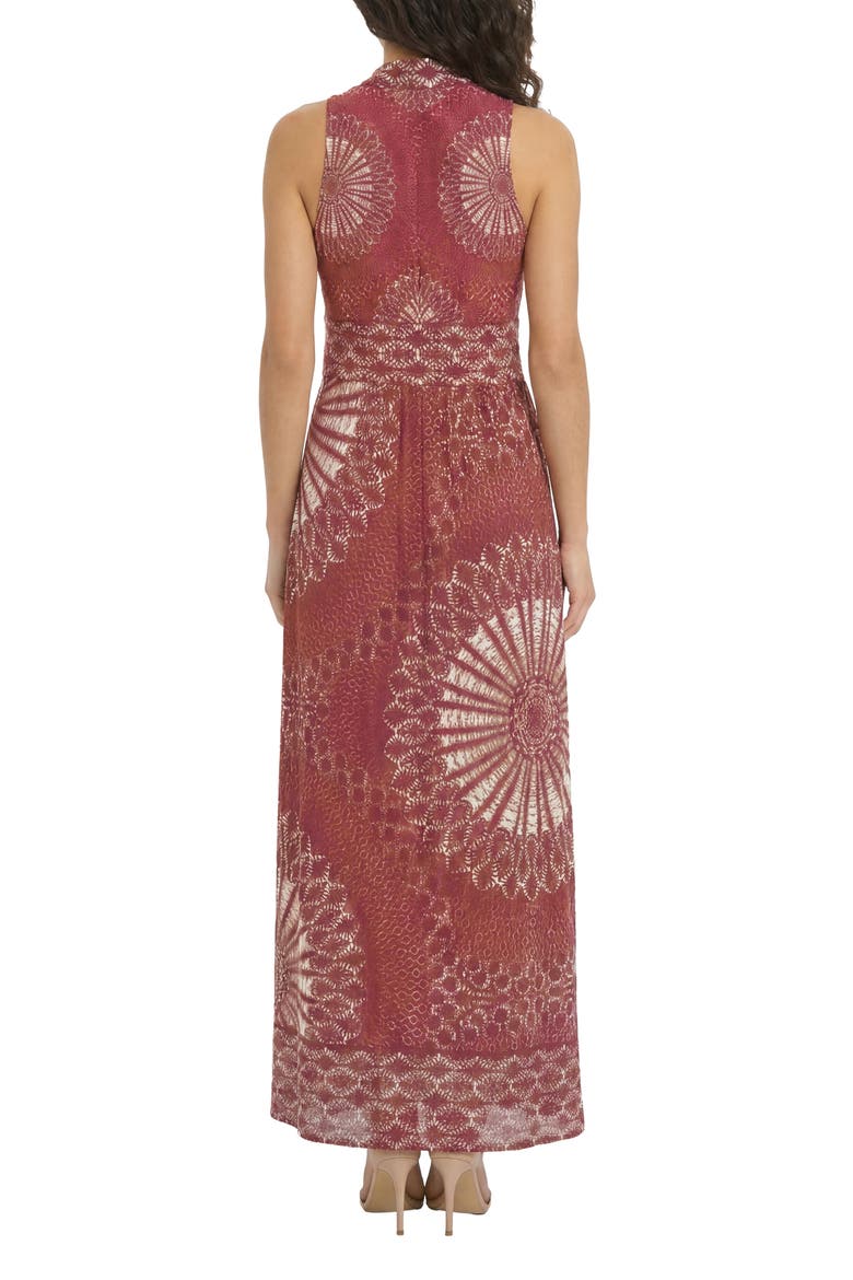 Sleeveless Stretch Jersey Maxi Dress, Alternate, color, BRICK RED