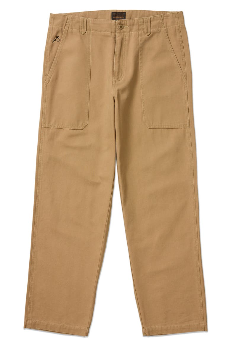 Stamped Garage Relaxed Straight Leg Patch Pocket Canvas Pants, Alternate, color, GRAVEL