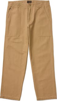 Billabong Stamped Garage Relaxed Straight Leg Patch Pocket Canvas Pants