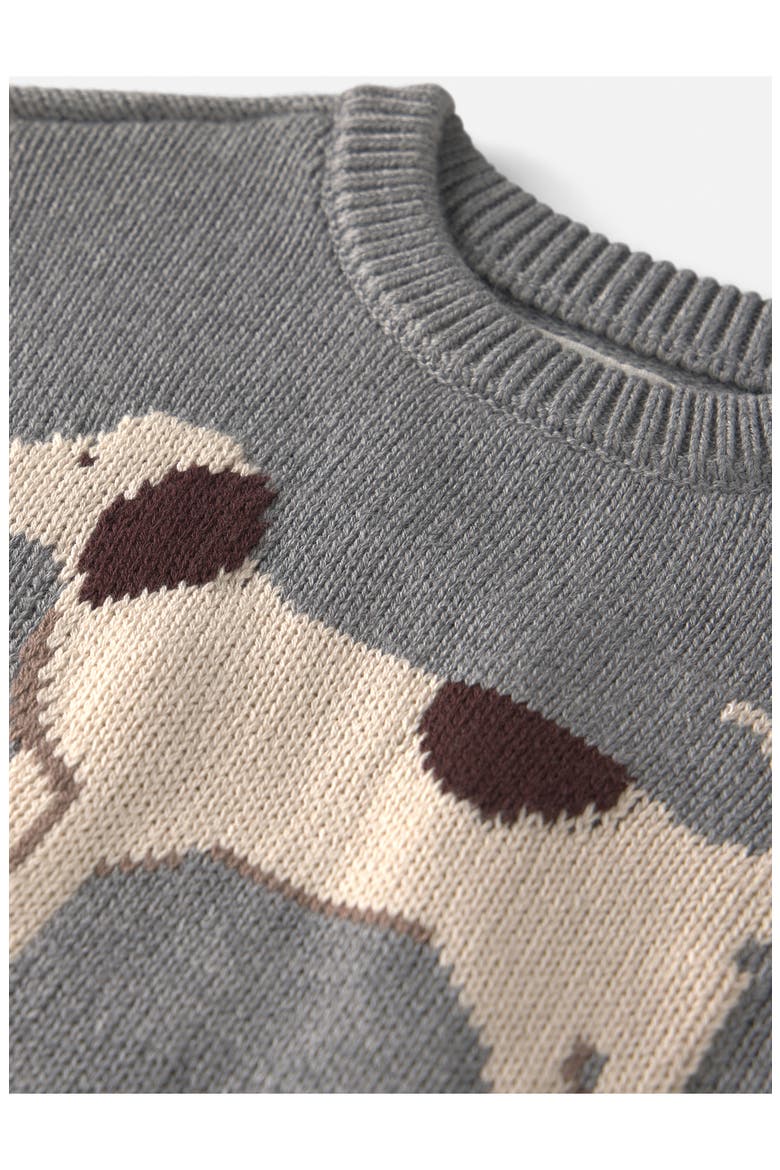 Kids' Organic Cotton Sweater, Alternate, color, LP GREY DOG