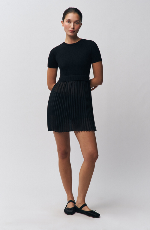 Guizio Black Evie Minidress In Black