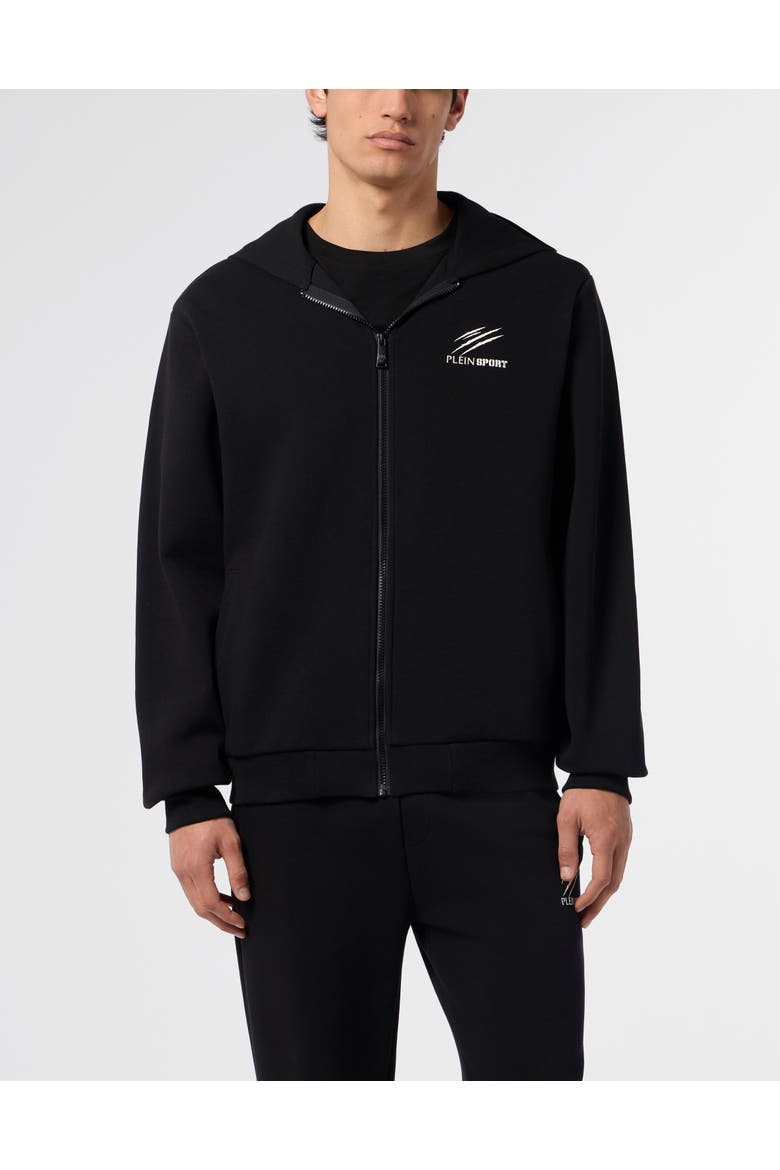 Hoodie Sweatjacket Icon Men, Main, color, black