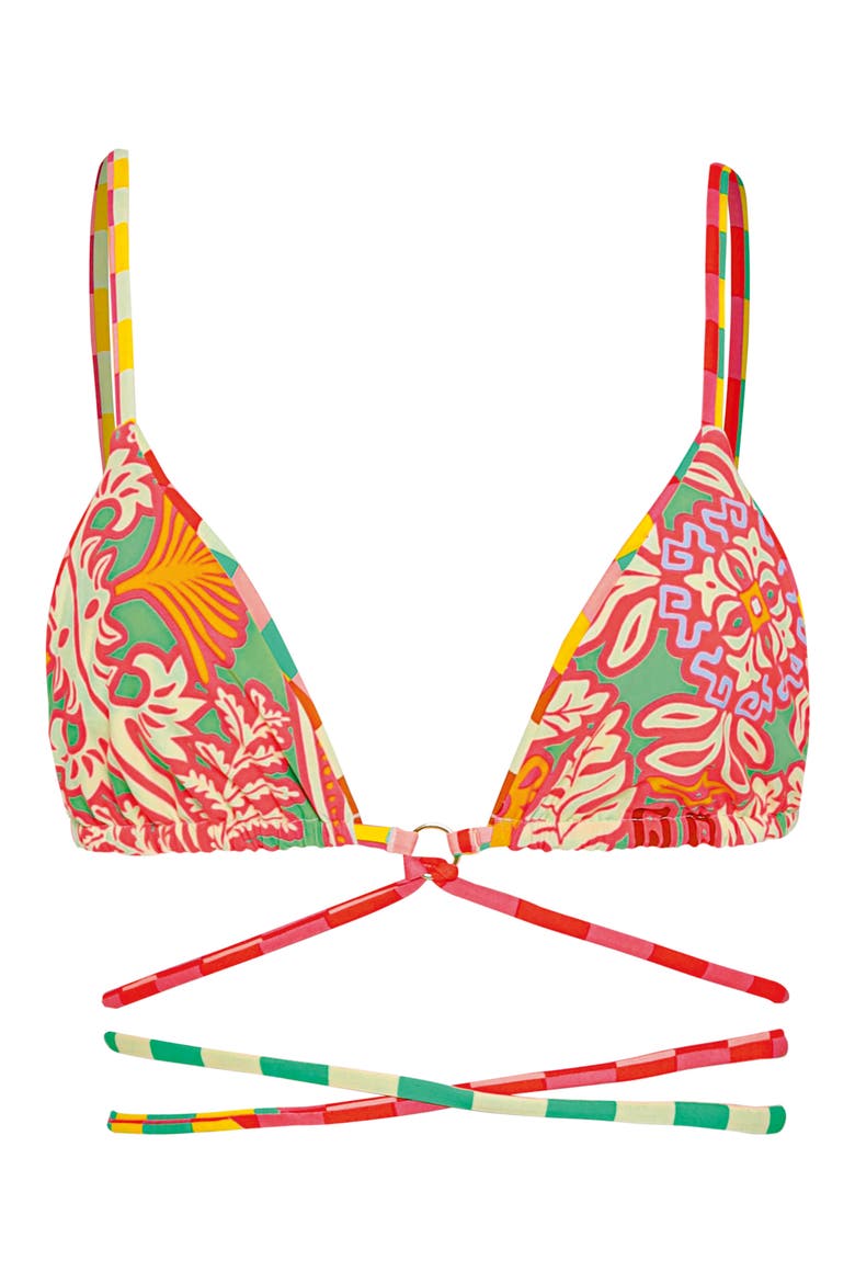 Golden Gambit Coco Reversible Bikini Top, Alternate, color, RED