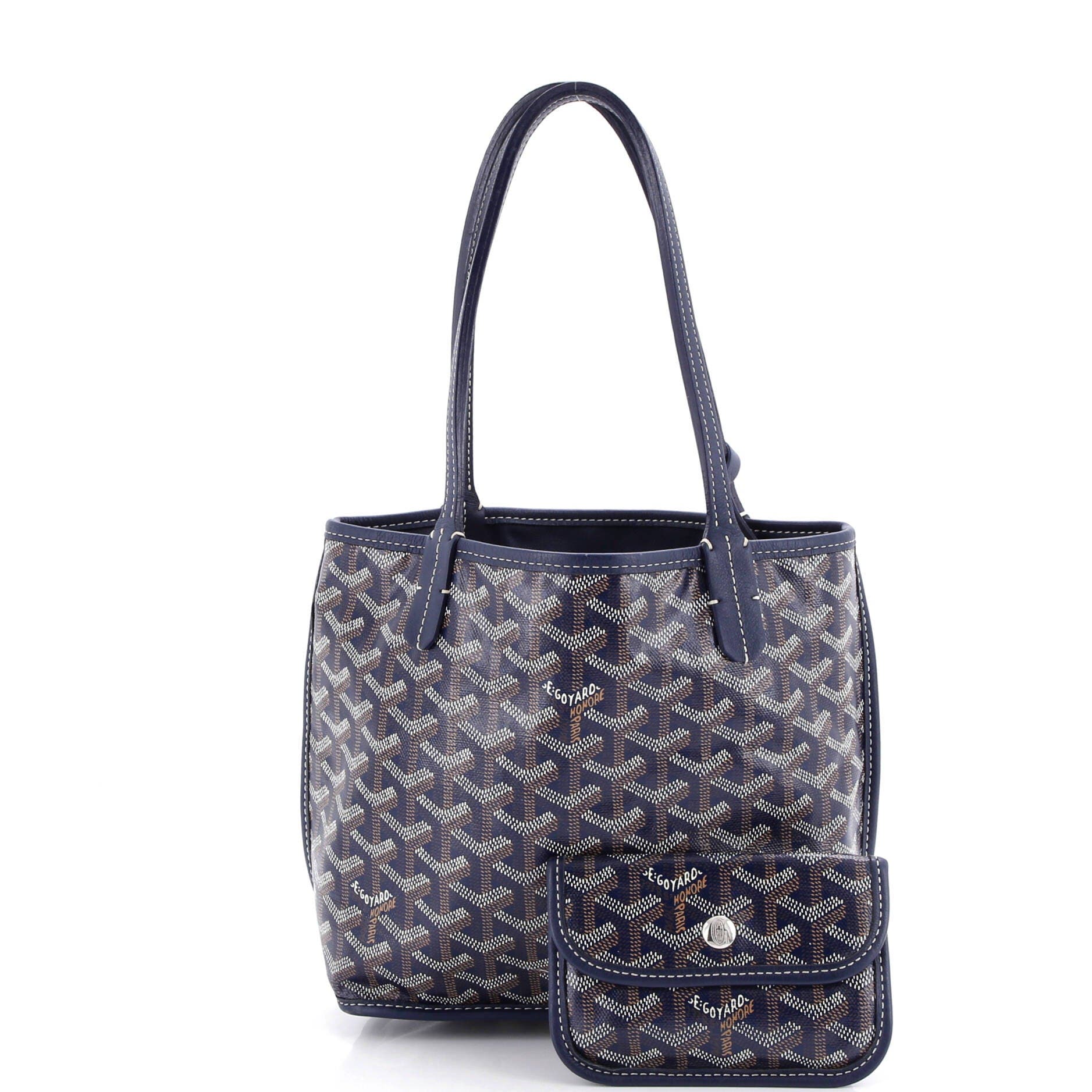 Pre-Owned Goyard Anjou Reversible Tote Coated Canvas Mini, Alternate, color, 
