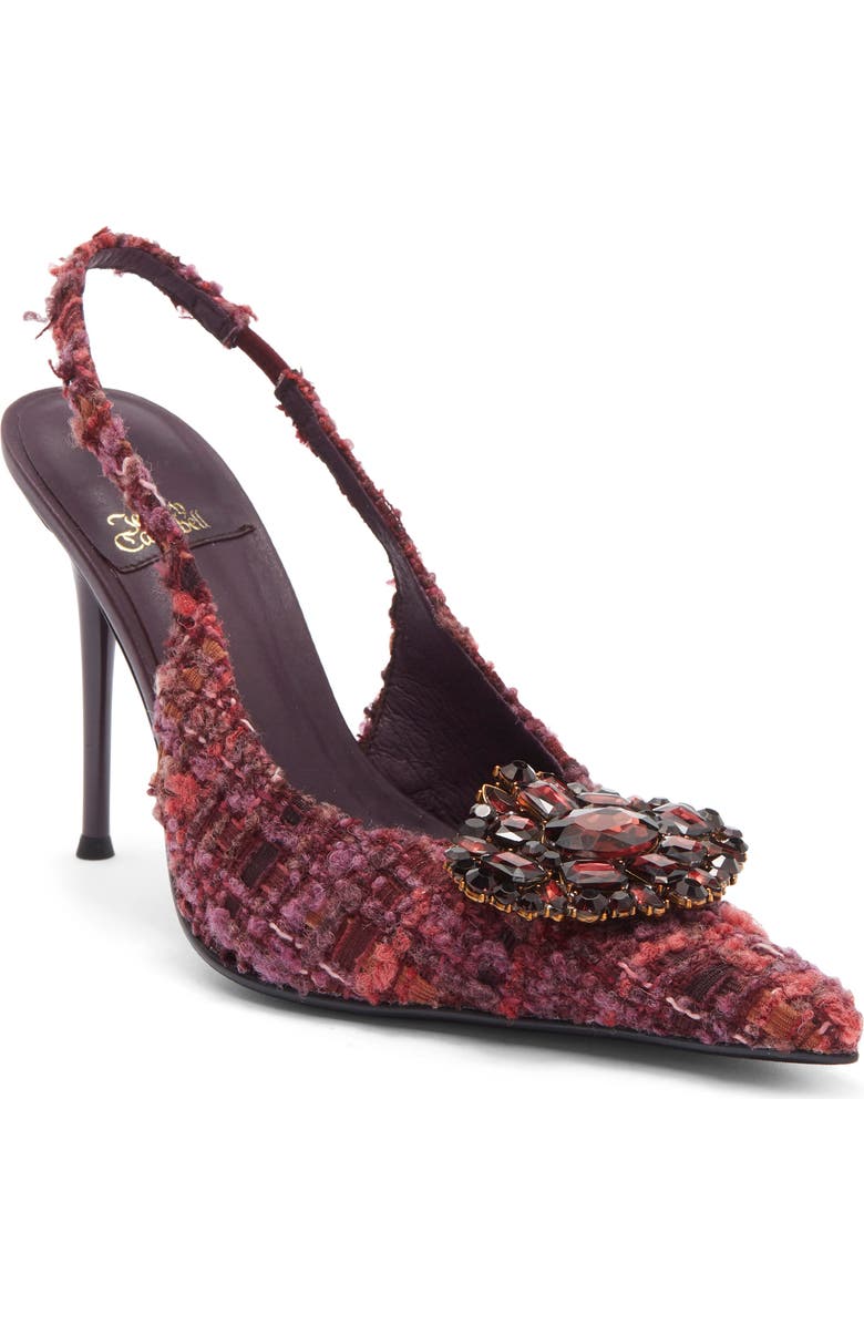 Jeffrey Campbell Regards Slingback Pump, Main, color, Purple Multi Tweed