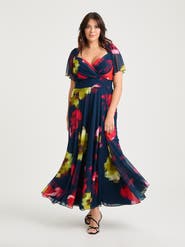 Scarlett & Jo Kemi Bolero Wrap Bodice Maxi Gown