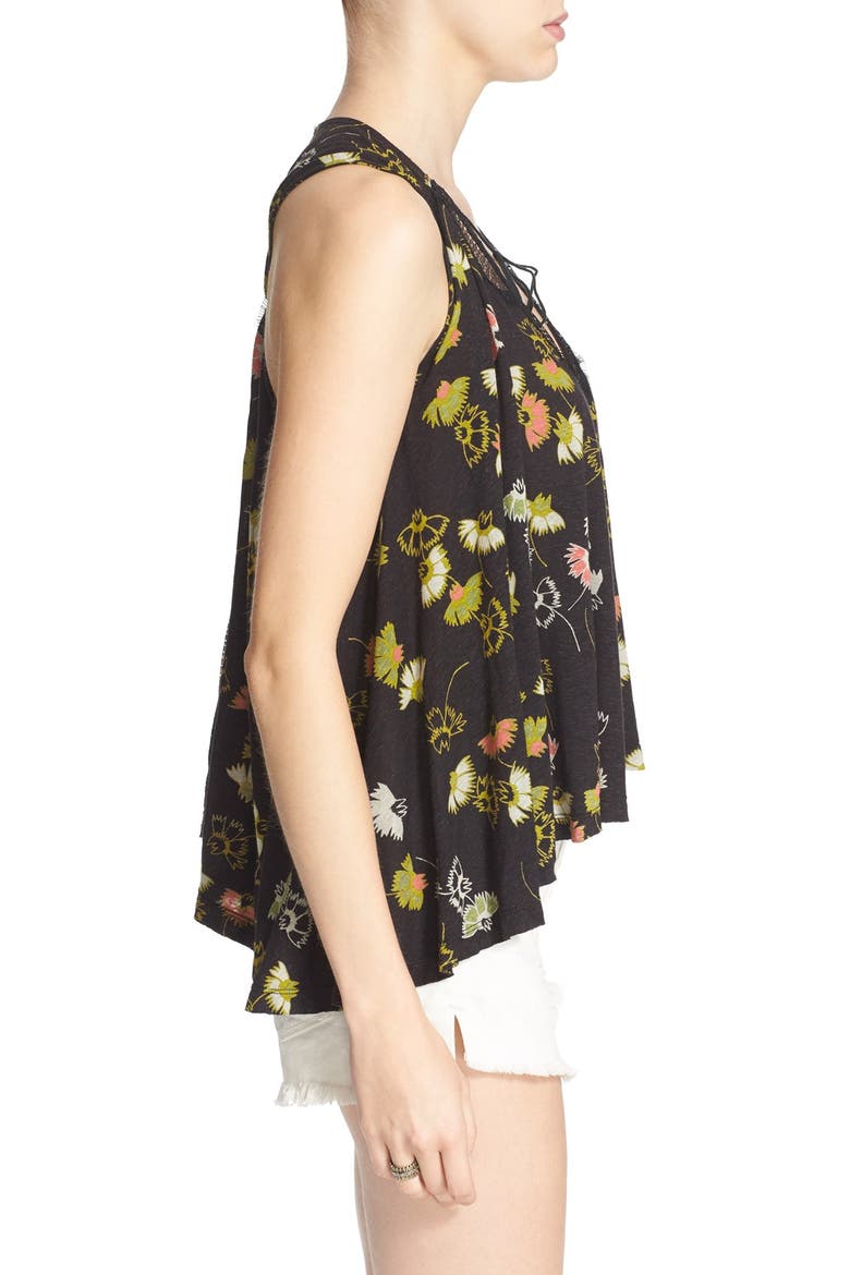 'Love Potion' Floral Print Sleeveless Knit Top, Alternate, color, BLACK COMBO