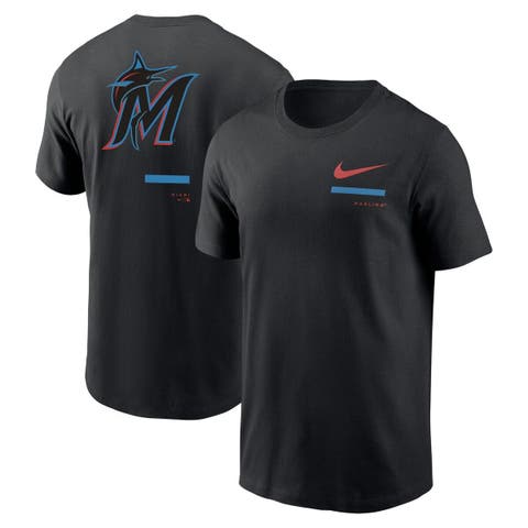 Men's Nike Black Miami Marlins Over the Shoulder T-Shirt