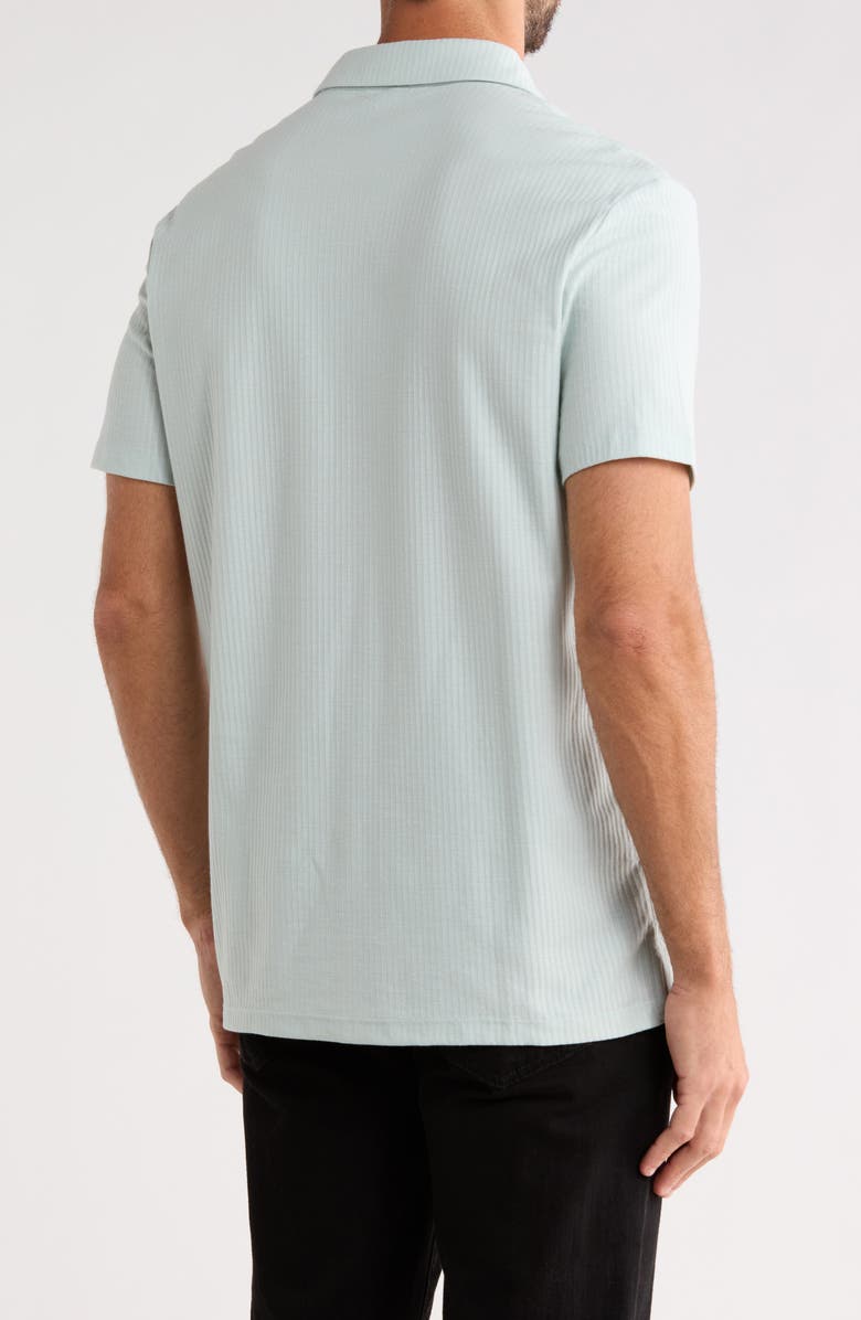 Calvin Klein Stripe Classic Fit Short Sleeve Button-Up Shirt, Alternate, color, Pale Meadow