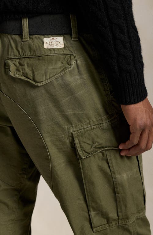 Polo Ralph Lauren Lightweight Rustic Canvas Cargo Pants In Green