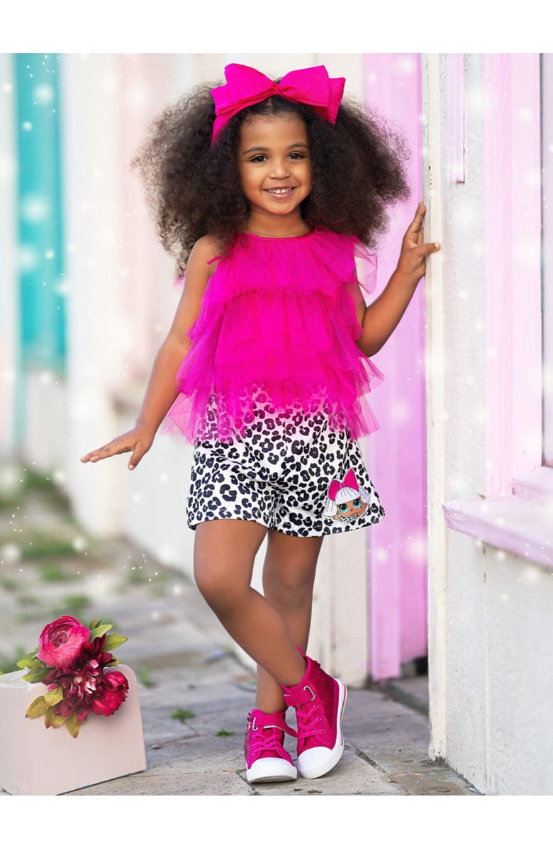 Mia Belle Girls Girls L.O.L. SURPRISE! Diva Shorts Set, Alternate, color, Pink