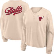 FANATICS Women's Fanatics Natural Chicago Bulls Boxed Out Drop Fashion Long Sleeve T-Shirt