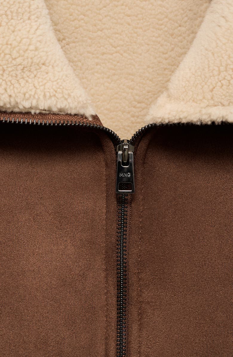 MANGO Faux Shearling Jacket, Alternate, color, 