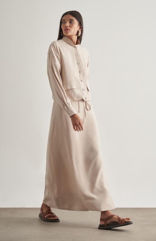 Mizalle Maxi Skirt In Neutral