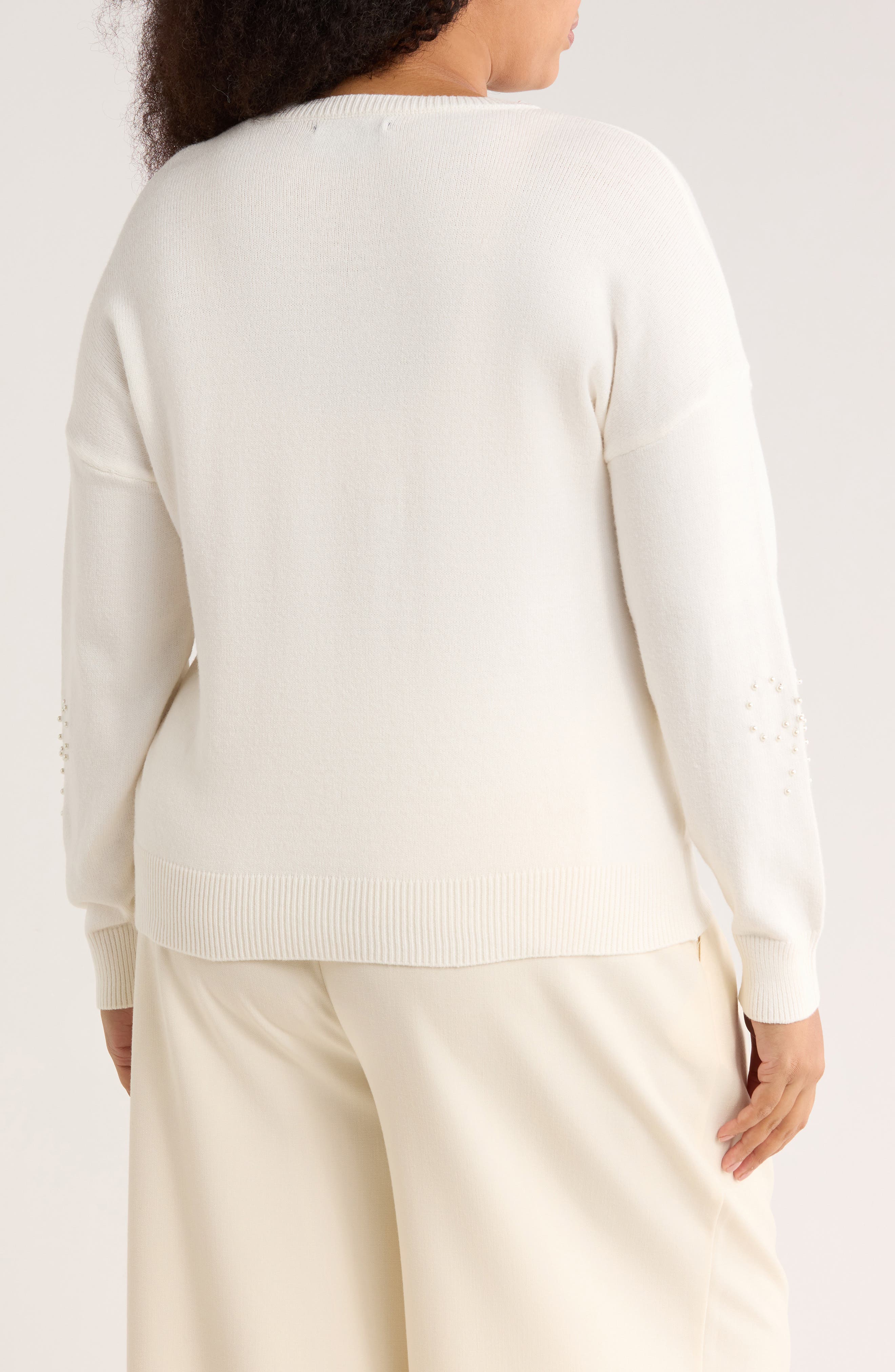 Pearly Bows Pullover Sweater - image 2