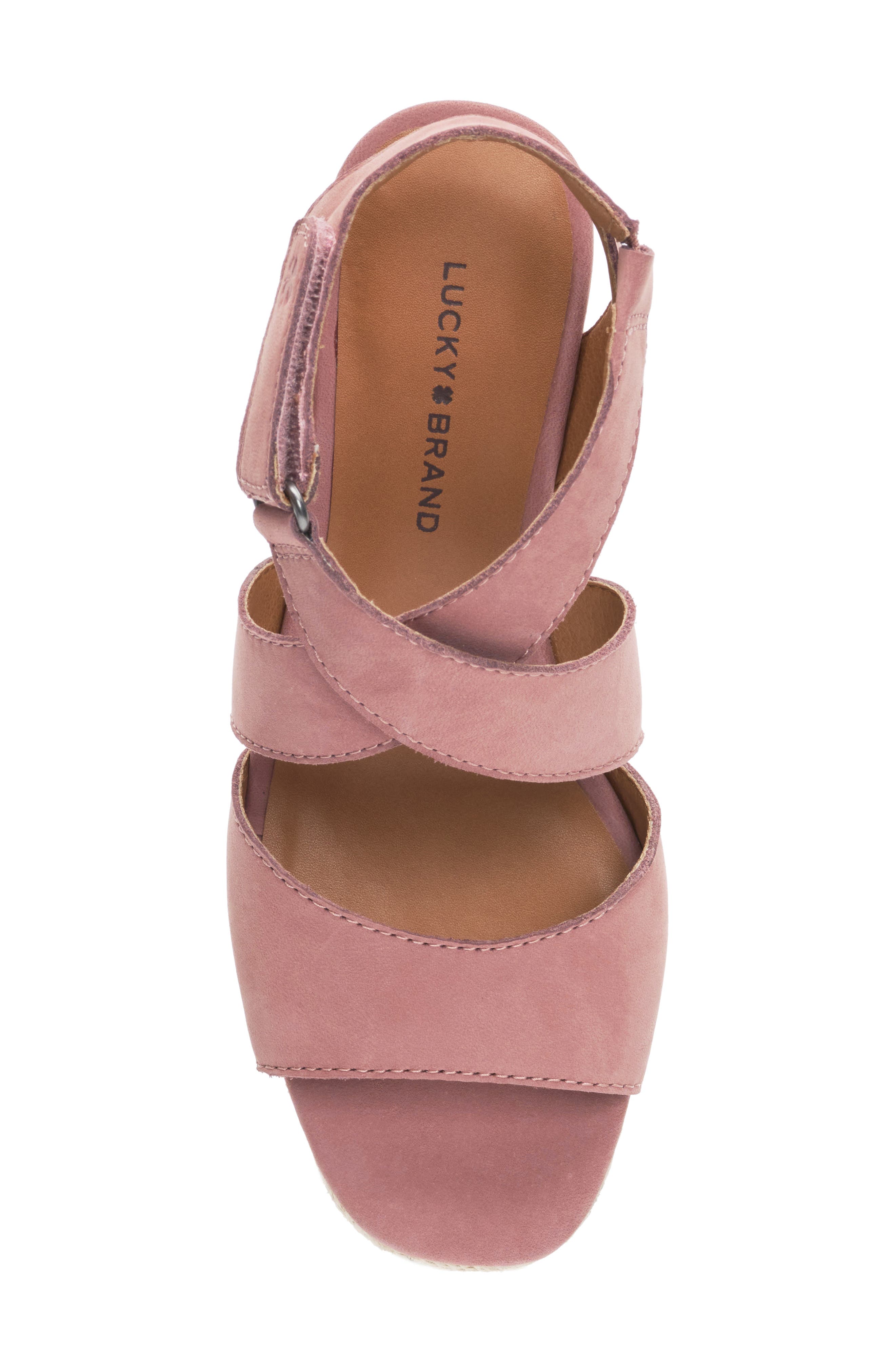 Lucky Brand Mendona Espadrille Wedge Sandal, Alternate, color, Antler