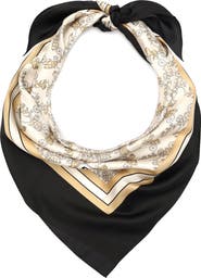 COACH Horse & Carriage Print Silk Square Scarf