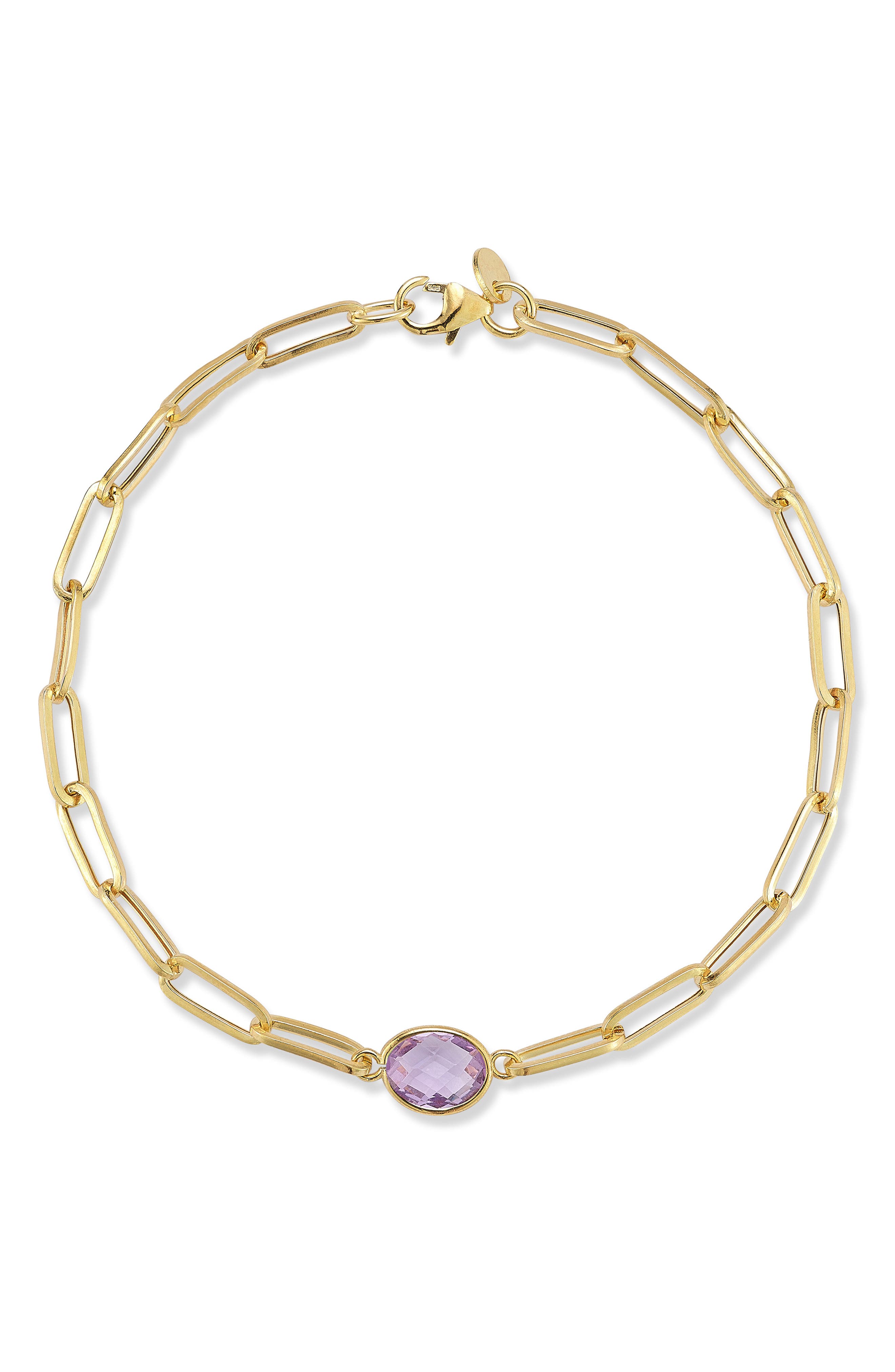 Ember Fine Jewelry 14K Gold Amethyst Bracelet