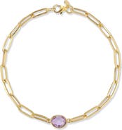 Ember Fine Jewelry 14K Gold Amethyst Bracelet