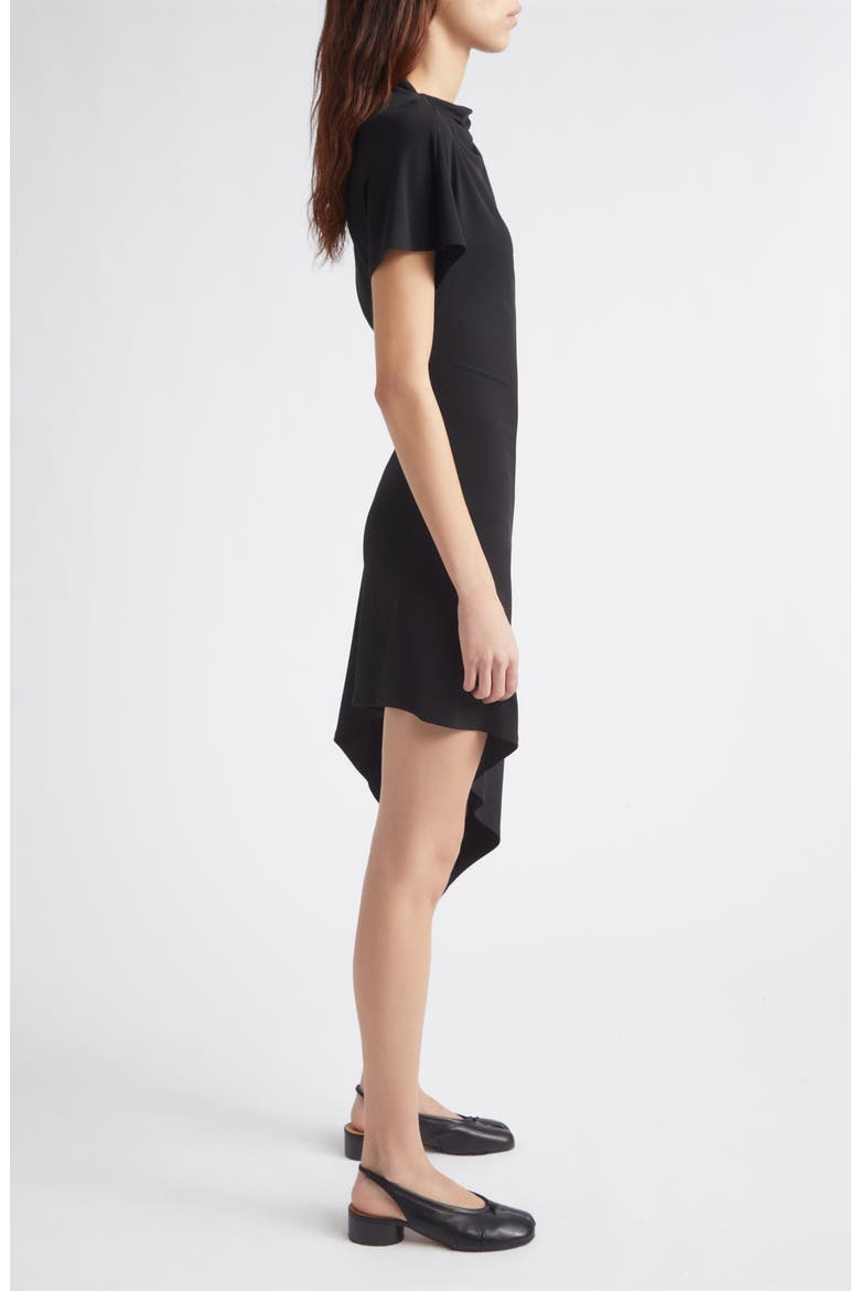 Sonar Asymmetric Jersey Cutout Dress, Alternate, color, BLACK